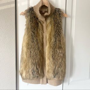 Michael Kors faux fur vest size xs gently used